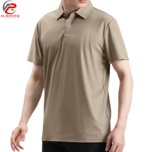 Chemise pour homme en polyester tricoté solide de haute qualité, personnalisable par le fabricant, séchage rapide, coupe ajustée, OEM avec logo personnalisé - Product Image 3
