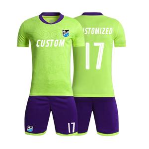 Tenues de football personnalisées pour clubs sportifs, kits de football originaux à prix abordable, uniformes de football jaunes et bleus par sublimation, maillots de football - Product Image 1