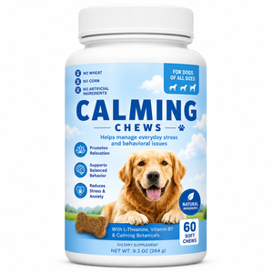 Masticables Calmantes Naturales para Perros y Gatos, Suplementos para Mascotas que Alivian la Ansiedad y el Estrés, Fabricante de Empaques a Granel, Marca Privada OEM ODM - Product Image 1