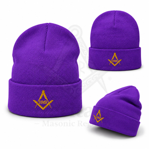 Gorro Acrílico Morado con Logotipo, Regalia Masónica Herencia, Vestimenta Griega, Fraternidad y Hermandad Masónica - Product Image 3