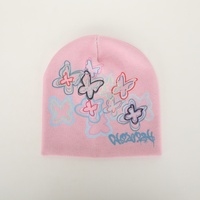 Bonnets en laine jacquard 100% fabriqués au Pakistan avec broderie 3D, logo personnalisé, respirants, confortables, bonnets thermiques pour adultes