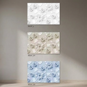Azulejos de Pared de Cerámica de Arcilla Corten con Diseño Floral 3D de 300x450mm, Decorativos para el Hogar, Resistentes al Desgaste, para Baño y Pasillo, Estilo Mid-Century - Product Image 2