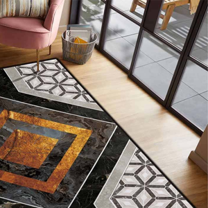 Vente en gros de tapis Shufu modernes à motifs abstraits de haute qualité, épais, lisses, antidérapants, lavables en machine pour le salon - Product Image 4
