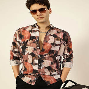 Camisas de manga larga antiarrugas de alta calidad para hombre 2024, estilo lavado con estampado Digital de calle a la moda para el verano de los adolescentes - Product Image 5