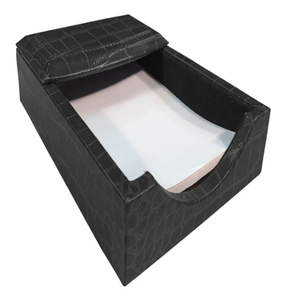 Black Crocodile Embossed Leather <b>Memo</b> Holder Black PU Leather <b>Memo</b> <b>Pad</b> Holder Rectangular - Product Image 1