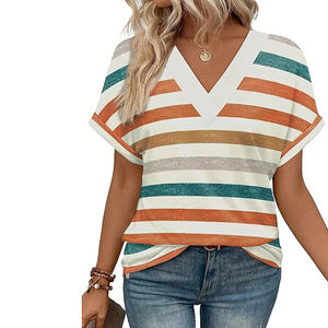 T-shirts amples à col rond en polyester/coton pour femmes – Respirants, doux, décontractés, style streetwear, vierges, vente en gros - Product Image 5