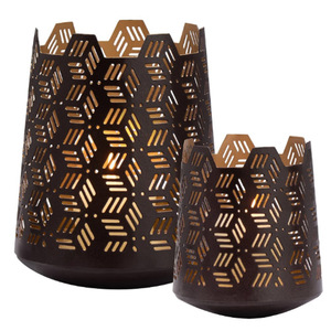 New Design Metal Votives Handmade Votive Round Votive <b>Candle</b> Holders Hex Cube Metal Cutout Two Piece Tapered Votives - Product Image 2