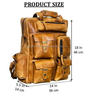 2026 Custom Full Grain Genuine Leather <b>Laptop</b> <b>Backpacks</b> Unisex Softback With Shoulder Straps And Multiple Pockets For Business - Product Image 2