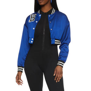 Vestes universitaires courtes pour femmes sur mesure en gros, qualité supérieure avec couleurs, tailles et logo personnalisés, vestes universitaires courtes pour femmes - Product Image 1