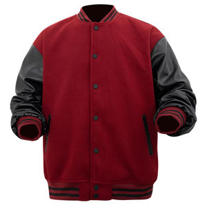 Varsity Jacket Cotton Baseball <b>Coat</b> Embroidered High Street Winter Outerwear Stand Collar Custom Apparel For Fashion Retailers - Product Image 4