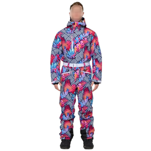 Nuevo Traje de Esquí de Poliéster de Una Pieza, Resistente al Viento, de Primera Calidad, con Estampado Floral Colorido, para Deportes de Invierno al Aire Libre - Product Image 1