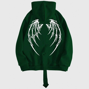 Sudadera con Capucha Extra Grande para Hombre, Estilo Hip Hop, con Logotipo Personalizado Serigrafiado en la Parte Delantera, 350 g/m², de Poliéster/Algodón Ecológico, para Invierno - Product Image 2