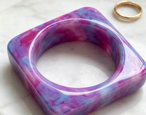 Handmade H a CRAFT Vintage Resin <b>Bangle</b> <b>Bracelet</b> for Women Classic Lovers Design Party Occasion Model HAC-252 - Product Image 1