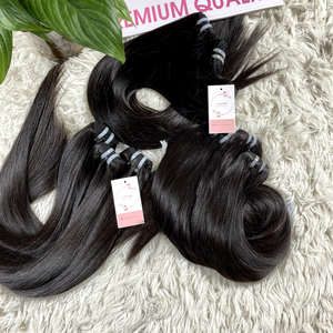 Paquets de cheveux humains vierges alignés sur les cuticules brutes vendeurs en gros 12A 15A qualité osseuse droite double extensions de cheveux vietnamiennes - Product Image 4