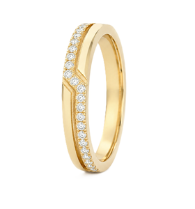 Nouvelle Arrivée Bague de Mariage Empilable en Or Massif 9K 10K 14K 18K avec Diamant de Laboratoire Rond Minimaliste et Pavé de Diamants pour Anniversaire - Product Image 4
