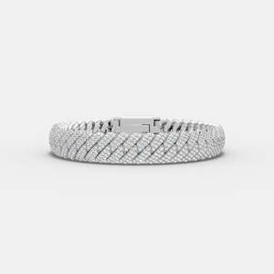 Men's Moissanite Cuban Link Bracelet 925 Silver <b>Iced</b> <b>Out</b> Hip Hop Jewelry Diamond Tennis <b>Chain</b> Luxury Bling Party Gift Fashion - Product Image 1