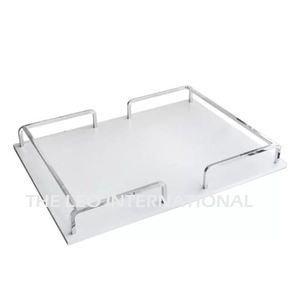 Plateaux de service en acier inoxydable personnalisés pour fêtes, vente en gros d'usine, pour tasses à café et thé de l'après-midi, style créatif - Product Image 1