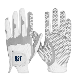 Gants de golf sportifs personnalisés de haute qualité, imprimés en sérigraphie, en cuir véritable, antidérapants, imperméables, durables, à enfiler, pour homme, main gauche - Product Image 1