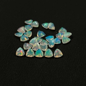 Ópalo Etíope Natural de 5mm con Corte Trillón Facetado, Piedra Preciosa Suelta de Cristal Curativo al por Mayor Directo del Fabricante - Product Image 1