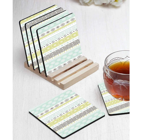 Posavasos de MDF Impresos al Mejor Precio, Posavasos de Corcho MDF con Logotipo Personalizado para Mesa de Navidad - Product Image 1