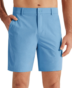 Shorts de jogging décontractés pour hommes, couleur unie, logo personnalisé imprimé sur le devant, tissu en toile, fermeture à cordon, impression numérique - Product Image 3