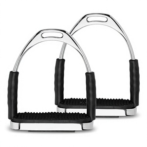 Étriers d'entraînement pour l'équitation en acier inoxydable de 5 pouces, antidérapants, ergonomiques, équipement équestre - Product Image 1