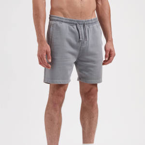 Shorts Bermuda en Coton Gris Uni pour Homme, Taille Élastique, Poches Décontractées, Respirant, Taille Mi-Haute, Short de Sport - Product Image 4