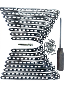Sistema de Placa Tibial Proximal Lateral Profesional Izquierda/Derecha, 4-12 Orificios, Tornillos de 5.0 mm, 139 Piezas, Implantes de Fijación para Trauma de Acero Inoxidable 316L - Product Image 1