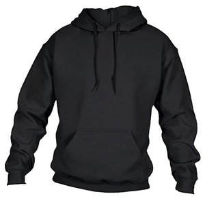 Sudadera con Capucha para Hombre, Color Verde Oliva, Corte Regular, Ecológica, Impermeable, de Algodón French Terry, Informal, con Bolsillo Delantero, para Invierno - Product Image 2