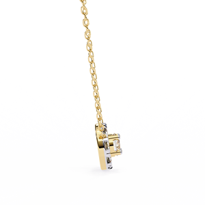 Pendentif rond en moissanite, collier en or blanc 14 carats, monture de mariage en or 18 carats, collier en diamant le plus vendu - Product Image 4