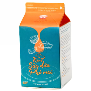 บริการผลิตครีมไม่ผสมนมสำหรับเครื่องดื่มแบบขายส่ง แบรนด์ส่วนตัว ฮาลาล ครีมมะพร้าวสำหรับทำขนมหวาน ครีมสำหรับกาแฟและชานม 500 กรัม - Product Image 1