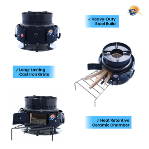 Modern Steel Wood <b>Stove</b> with Heat Shield Wood Burning <b>Stove</b> with Cooking Surface High-Efficiency Indoor Wood Burning <b>Stove</b> - Product Image 6
