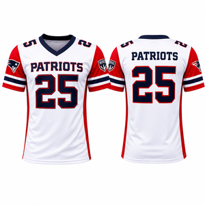 Maillot de football américain personnalisé OEM ODM, sublimation intégrale, 100% polyester, séchage rapide, uniforme d'équipe pour clubs, écoles, équipes - Product Image 1