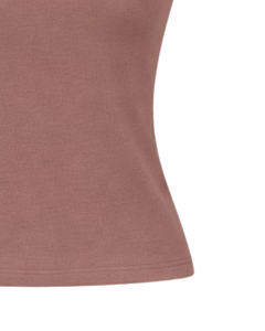 Débardeur Femme Personnalisé Marron Mocha en Coton avec Bordure en Dentelle, Coupe Ajustée, Sans Manches, Style Basique Doux et Respirant pour l'Été - Product Image 5