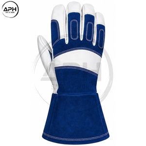 Gants Canadiens en Cuir Véritable à Manchette Longue, Personnalisables avec Logo, OEM, ODM, Marque Privée, Design de Couture Ajustable au Poignet - Product Image 5