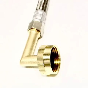 Raccord coudé en laiton à compression 90 degrés 3/4 po FHT x 3/8 po OD, connecteur pivotant pour lave-vaisselle - Product Image 5