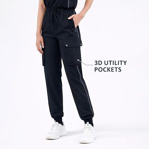 <b>Scrubs</b> for Women Set – <b>Nurse</b> <b>Scrubs</b> with Reflective Tape Design, Jogger Pants & V-Neck Top, Breathable Moisture - Product Image 5