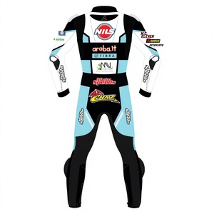 ชุดแข่งรถมอเตอร์ไซค์ Chaz Davies WSBK Rucati MotoCP หนังวัวและหนังจิงโจ้ หนา 1.3 มม. พร้อมเกราะป้องกัน CE - Product Image 2