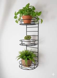 Support mural pour plantes, porte-pot de fleurs suspendu pour balcon, salon, étagère verticale pour plantes, gain de place, intérieur/extérieur - Product Image 2