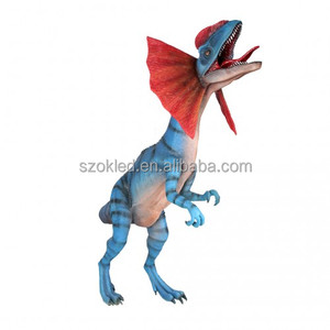 Bleu Dilophosaurus 2 Dynamite Boîte Dinosaure Halloween Citrouille Poussin Père Noël Chat Chaudron Oeuf De Pâques Maison Fibre De Verre Résine Artisanat - Product Image 2
