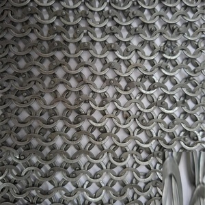 9mm Flat <b>Riveted</b> Stainless Steel Silver Plated Chainmail Shirt Haubergeon Medieval Maille Antique Modern Design - Product Image 5