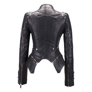 Chaqueta de Punto de Cuero Genuino para Mujer, Logotipo Personalizado, Marca Privada, Transpirable, de Secado Rápido, Ropa de Abrigo de Moda para Invierno, OEM ODM - Product Image 3