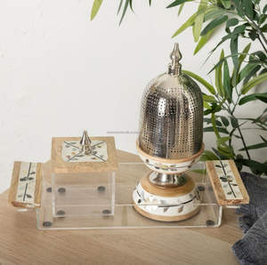 Quemador aromático con incrustaciones de hueso elegante, soportes de incienso decorativos de bajo precio, quemador Bakhoor, incrustaciones de marquetería para incienso - Product Image 2