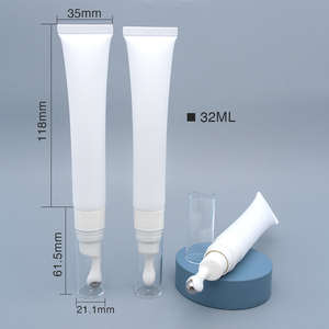 Rỗng huyết thanh mỹ phẩm Bóp mắt Kem ống với kim loại <span class=keywords><strong>Applicator</strong></span> bán buôn 15ml 30ml trắng mềm mắt Kem Ống - Product Image 2