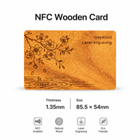 Nouvelle Offre 2026 : Carte RFID NFC en Bois de Palissandre Personnalisée NTAG213 – Carte de Visite Programmable pour Réseaux Sociaux et Avis Google CALA 85.5x54mm