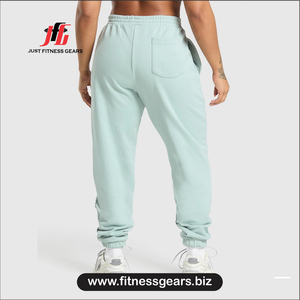 Pantalon polaire taille mi-haute pour femme, couleur unie, coupe ample, décontracté, longueur intégrale, style jogging, pour l'hiver, devant plat, respirant - Product Image 2