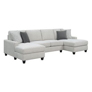 Wallace & Bay Ranger grigio Chaise sezionale elegante divano da soggiorno - Product Image 1