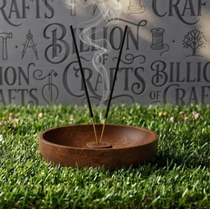 Luxury Creative Hanging <b>Incense</b> <b>Stick</b> <b>Holder</b> Brass Metal Wire Wooden Ash Catcher Ramadan Decor - Product Image 1