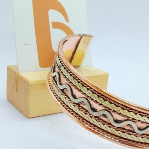 Vintage Ethnic <b>Copper</b> Alloy Cuff Bracelet Antique Plated Unisex <b>Bangles</b> Jewelry Trendy Wedding Gift - Product Image 2