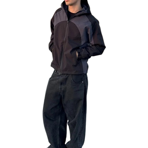 OEM Street Fashion Style Gym Tracksuit Custom Label Windbreaker <b>Workout</b> Training 2 Piece Set Loose Fit Athletic <b>Jacket</b> & Trouser - Product Image 4